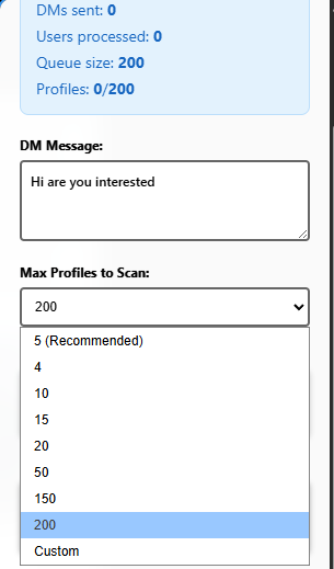 Instauto Main Interface